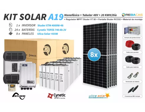 Mejor Kit Solar Vivienda Aislada Studer 20 kW | El único con 10 años de garantía