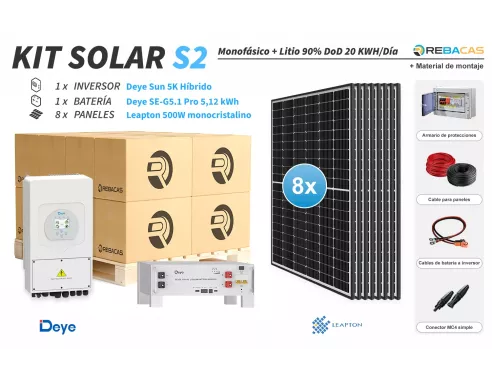 Kit solar litio Deye 20kwh| Tienda nº1 en litio