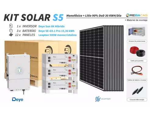 Mejor Kit solar litio  Deye 30kwh| Mejor precio del mercado