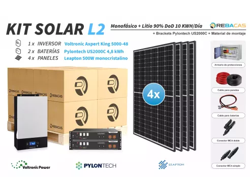 Kit Solar litio 10 kWh | Precio sin competencia. Líderes en material fotovoltaico