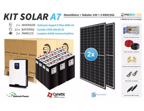 Mejor Kit Solar de Aislada 3000w | kit con material de montaje incluido