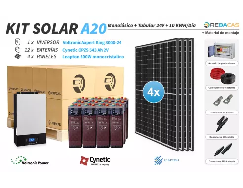 Kit solar 6000w opzs | kit con material de montaje incluido