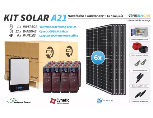 Kit solar 10000w con baterías opzs | material de montaje incluido