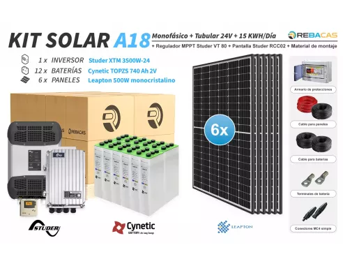 Kit solar 15 kW alta gama Studer| el único con 10 años de garantía total