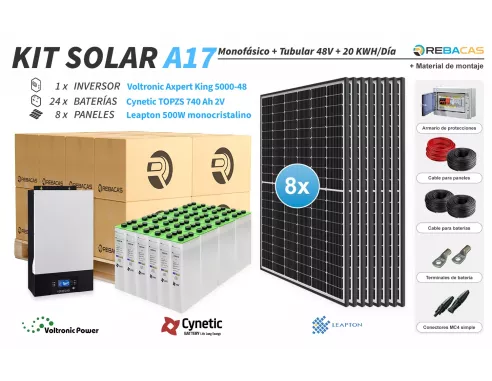 Mejor Kit Solar Vivienda Aislada  18kw |Lavadora Lavavajillas Nevera