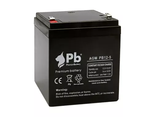 Batería Premium Battery PB12-5.0 (12V 5.0Ah) AGM