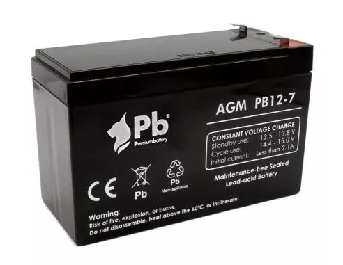 Batería Premium Battery PB12-7.0 (12V 7.0Ah) AGM