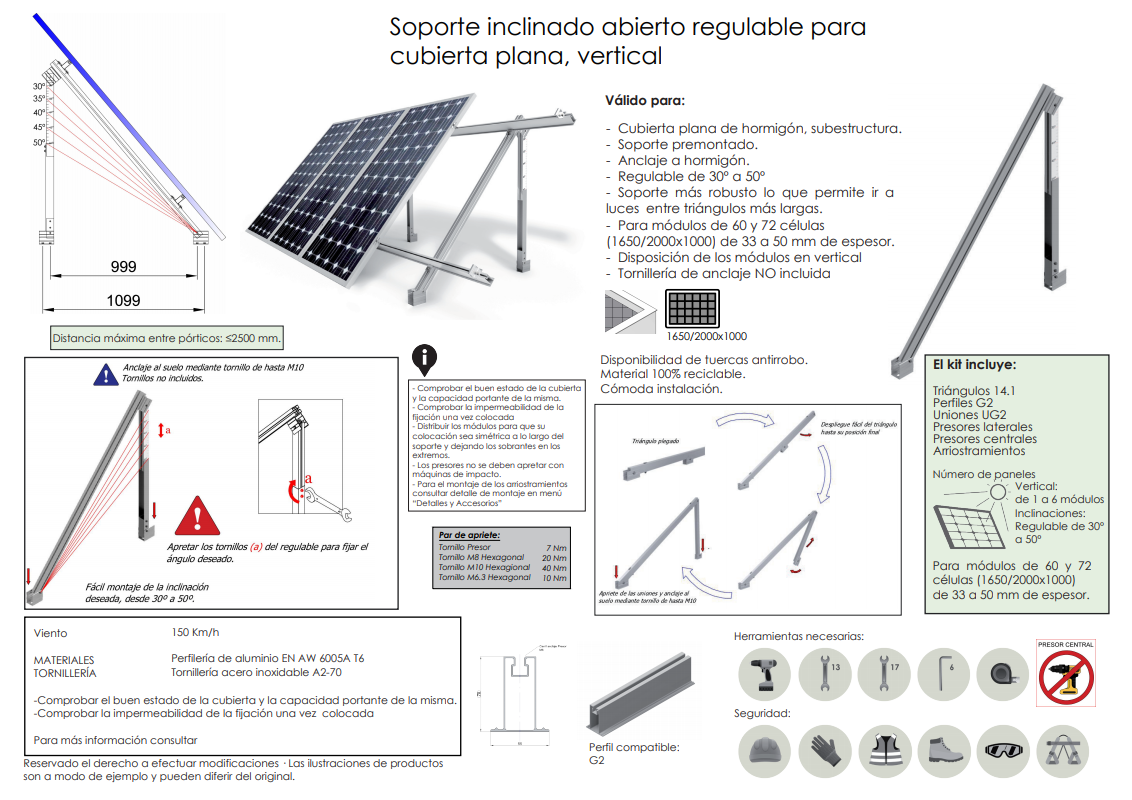 Estructuras necesarias para la instalación de paneles solares